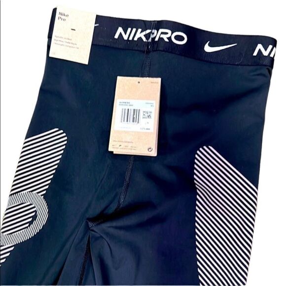 NWT Nike Pro Women’s XS Dri-Fit Tight Fit High Rise 7/8 Length Training Pants - Picture 1 of 13